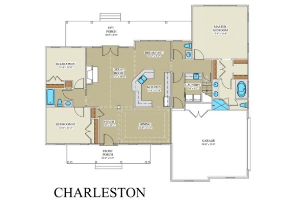 Charleston Floor Plan Custom Builder Loudoun County VA