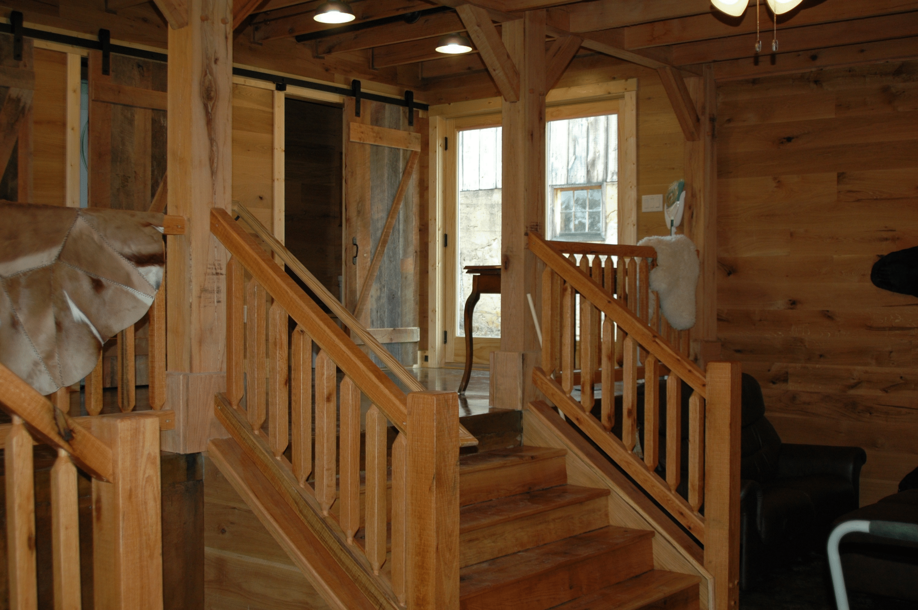 inside of barn restauration