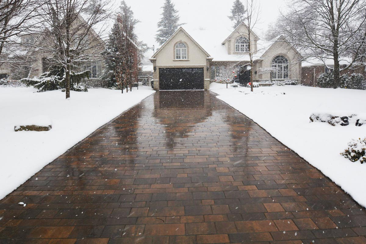 custom built feature of heated driveway
